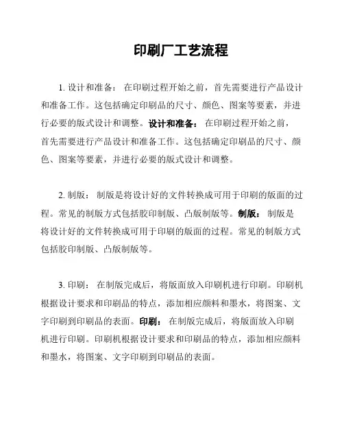 印刷厂工艺流程