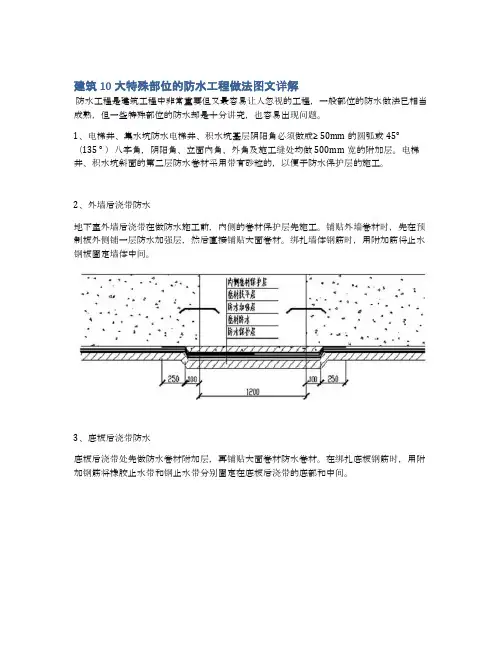 建筑10大特殊部位的防水工程做法图文详解
