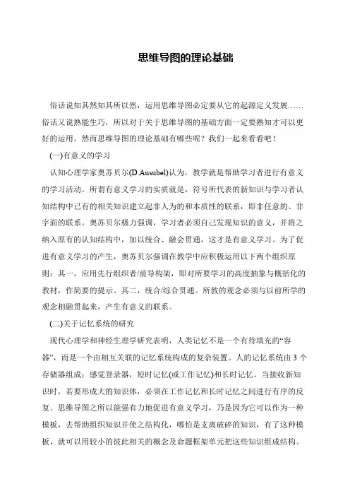 思维导图的理论基础