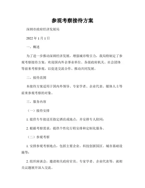 参观考察接待方案