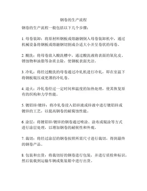 钢卷的生产流程