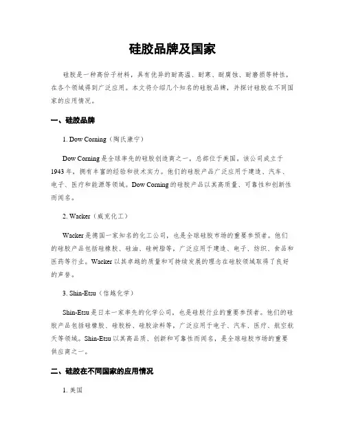 硅胶品牌及国家