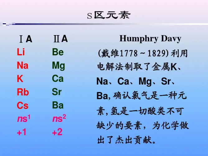 s区元素