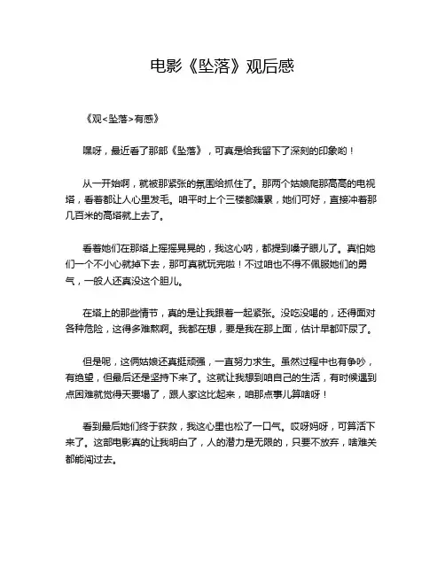 电影《坠落》观后感