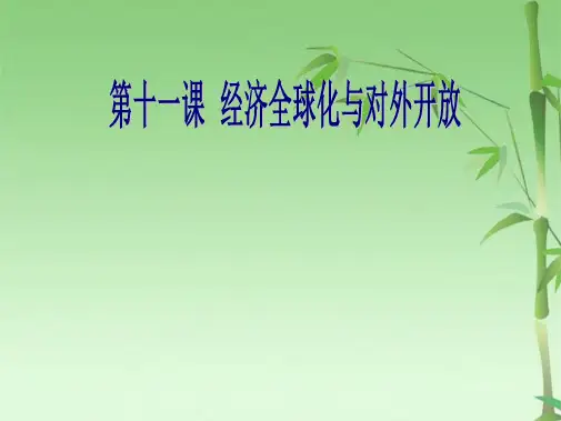 经济全球化与对外开放(1)(共51张PPT)