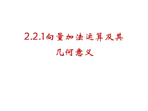221向量加法运算及其几何意义shalom (1)PPT课件