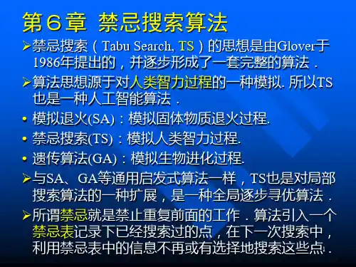 禁忌搜索算法 (第6章)