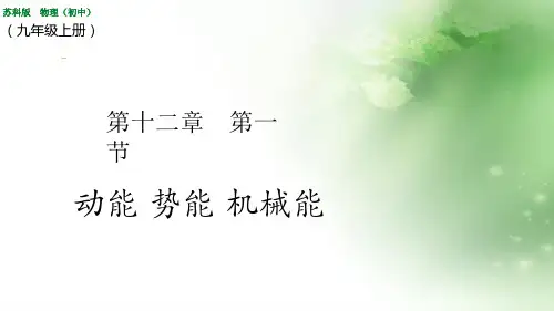 苏科版九年级物理上册第十二章第一节  动能 势能 机械能  课件(28张ppt)