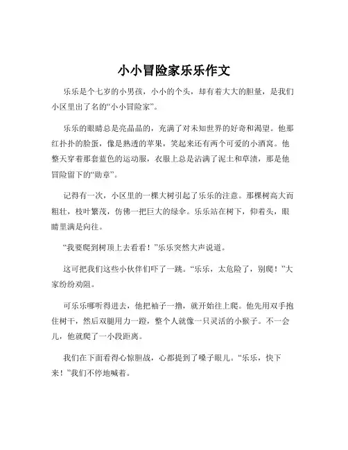 小小冒险家乐乐作文