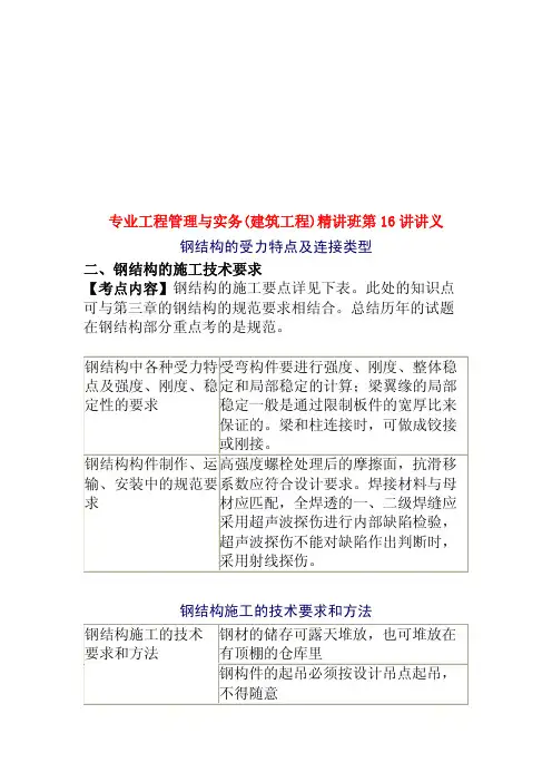 一级建造师《建筑工程》精讲班讲义(2009版)第16讲