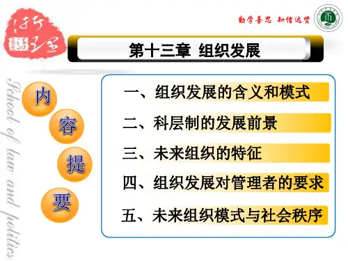 第十三章 组织发展
