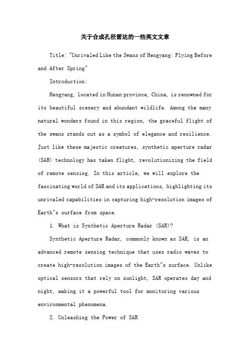 关于合成孔径雷达的一些英文文章