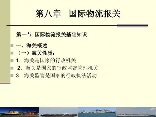 8第八章 国际物流报关
