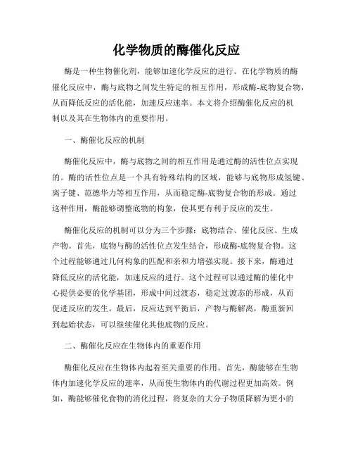 化学物质的酶催化反应
