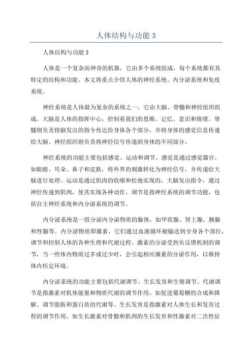人体结构与功能3