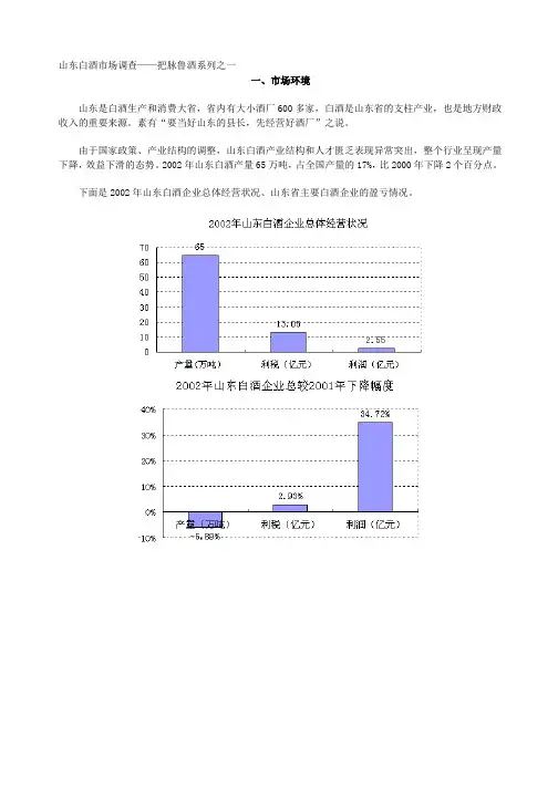 某地区白酒市场调查报告