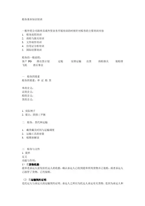 船务基本知识