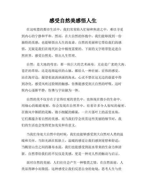 感受自然美感悟人生