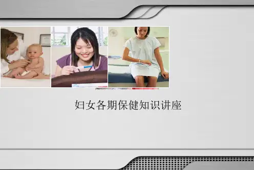 妇女各期保健知识讲座