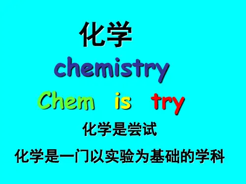 人教版化学必修1第一章第一节(课堂PPT)