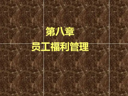 薪酬管理(第四版)刘昕第8章员工福利管理