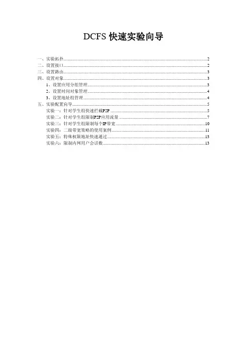 神州数码DCFS快速配置手册