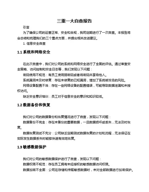 三重一大自查报告_自查报告.doc
