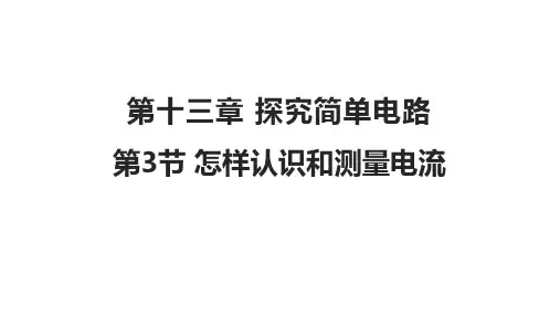 怎样认识和测量电流ppt课件