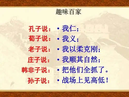 岳麓版高中历史必修三 第2课：战国时期的百家争鸣(课件) (共81张PPT)