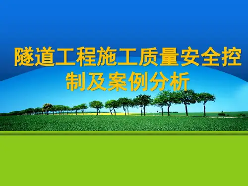 隧道工程施工质量安全控制及案例分析
