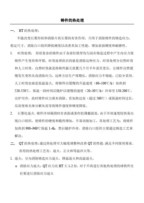 铸件的热处理
