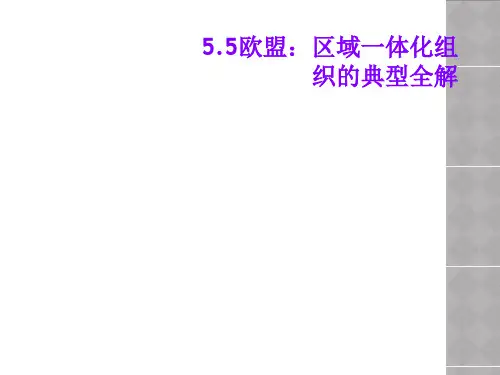 5.5欧盟：区域一体化组织的典型全解