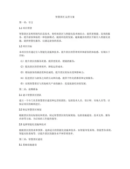 智慧景区 运营方案
