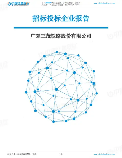 广东三茂铁路股份有限公司-招投标数据分析报告