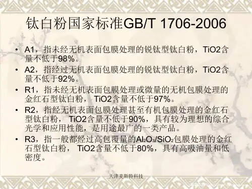 钛白粉知识点汇总