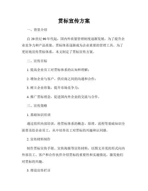 贯标宣传方案