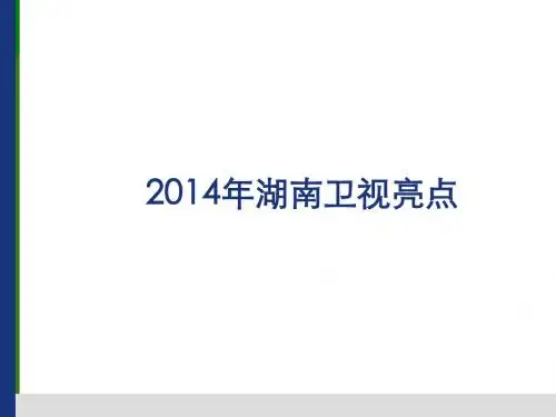 2014年湖南卫视亮点