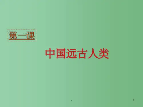 七年级历史上册 1.1《中国远古人类》课件 华东师大版