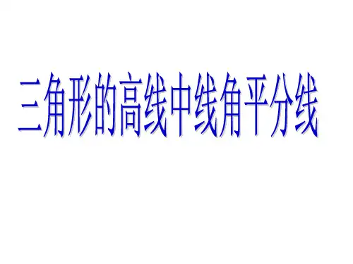 三角形的高线中线角平分线