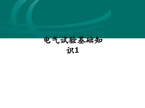 电气试验基础知识1ppt课件