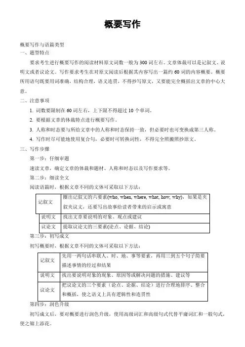 (新高考)高三英语专题精练 概要写作 (答案)
