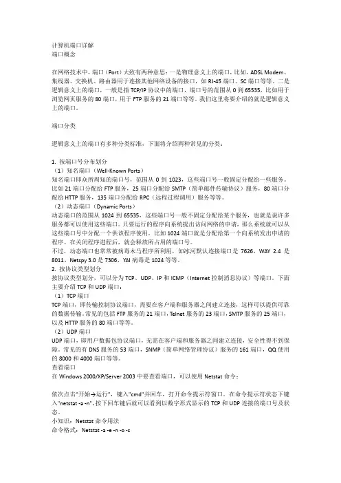 PC端口详解