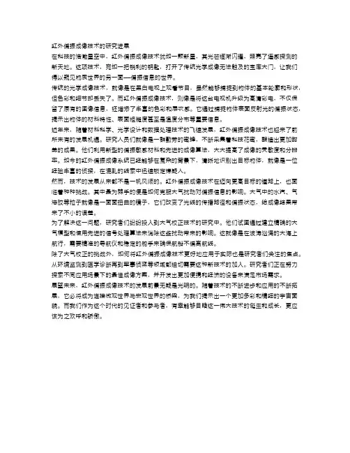 红外偏振成像技术的研究进展