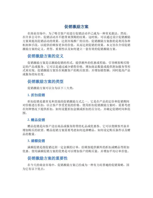 促销激励方案