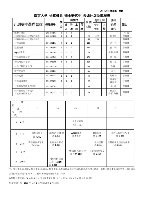 南京大学院系专业年级()级1999-2000学年第二学期