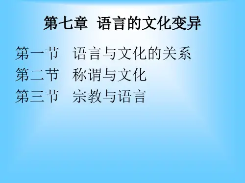 社会语言学4PPT课件