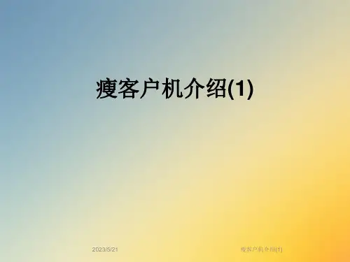 瘦客户机介绍(1)