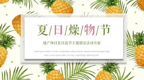 地产项目夏日蓄客暖场系列活动策划方案-夏季市集集市嘉年华活动