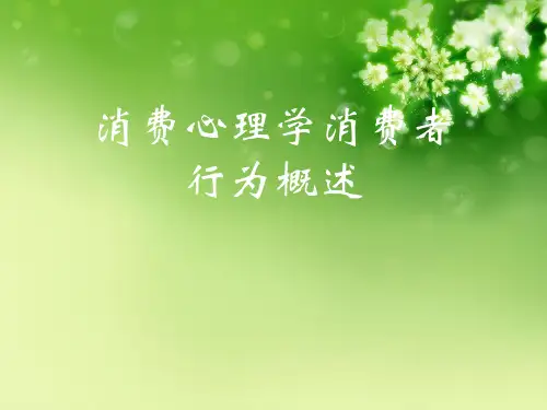 消费心理学消费者行为概述优秀课件