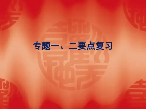 人民版高中历史必修三：专题一、二要点复习ppt课件